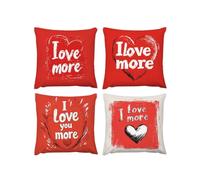Cushion Covers Linen,45 x 45cm 4 Piece Velvet Cushion Covers Love Garden Cushions Cover Modern With Lnvisible Zipper Ultra Soft Home Accessories Stylish Decor for Christmas Birthday A-5