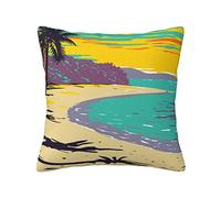 Cushion Covers Main Bay Beach In The Virgin Islands National Park On The Island Of St. John In The Caribbean Sea Cushion Case Soft Pillow Cover Decorations Pillowcases For Bedroom Sofa 45X45CM