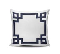 Cushion Covers Navy Blue And White Greek Custom Pillowcases Double Sided Printing Pillow Cover Soft Cushion Case For Office Living Room Sofa 45X45CM