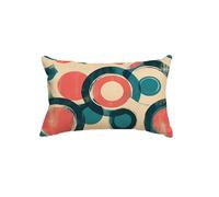 Cushion Covers Northern Europe 50cm x 80cm Rectangle Cushions Turquoise Throw Pillow Covers Linen Sofa Cushions with Invisible Zipper Large Decorative Pillows Bed Living Room Garden Fall Decor Q9-26