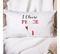Cushion Covers Peru Flag I Choose Peace Pillow Cover Decorations Pillowcases Soft Throw Pillow Case For Sofa Bedroom Livingroom 40X60CM