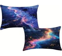 Cushion Covers - Pillow Cases 2 Pack 40x70cm Beach - Outdoor Cushions - Garden Cushions - Rectangle Sofa Cushion Covers - Linen Waterproof Pillowcases 2 Pack - Fade & Stain Resistant - Dream m-330