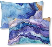 Cushion Covers Purple Large Cushions 30x50cm Garden Cushions Soft Velvet Rectangle Abstract Decorative Pillows Set of 2 with Invisible Zipper Throw Pillow Covers for Sofa Bedroom Bed Home Decor S1-650