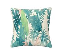 Cushion Covers, Soft Premium Velvet Decorative Throw Pillow Case Couch Square Art Cases With Invisible Zipper for Bedroom Outdoor Home Office Car Decor Bed Chair 30x30cm leaf N2754