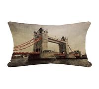 Cushion Covers Tower Bridge London Style Architecture England Uk Artistic Beautiful Drawbridge Landmarks Cushion Case Double Sided Printing Throw Pillow Covers Soft Pillow Protectors For 40x60cm