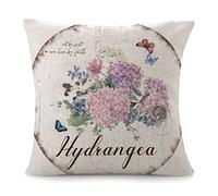 Cushion Covers We Live By Faith Not By Sight Rustic Purple Hydrangea Flower Butterfly Cushion Case Soft Pillow Cover Cozy Pillowcases For Living Room Bedroom Sofa 45X45CM