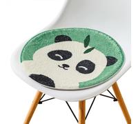 cushion， Creative Cute Cartoon Animals Pattern|All-Season Soft Cozy Chair Pad|Round Stylish With Non-Slip Bottom(Panda,53x53cm(20.8x20.8in))