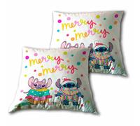 Cushion Disney Stitch & Ange (x2) Blanc 40x40 cm