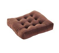 Cushion for Armchair - Thick Velvet Square Booster Pad for Office, Dining, Garden, Bedroom - Stylish Black Seating Comfort