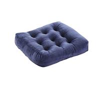 Cushion for Armchair - Thick Velvet Square Booster Pad for Office, Dining, Garden, Bedroom - Stylish Black Seating Comfort
