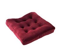 Cushion for Armchair - Thick Velvet Square Booster Pad for Office, Dining, Garden, Bedroom - Stylish Black Seating Comfort
