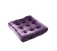 Cushion for Armchair - Thick Velvet Square Booster Pad for Office, Dining, Garden, Bedroom - Stylish Black Seating Comfort