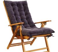 Cushion for Garden Lounger, Deckchair Cushion, Cushion for Sun Lounger, Deck Chair Cushion for Garden Furniture, Lounger Cushion, Comfortable Cushion for Sun Lounger, Without Chairs(Color:Blau