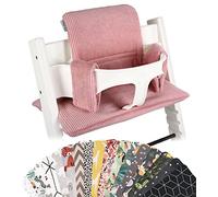 Cushion for Stokke Tripp Trapp | Many Colors & Patterns | Handmade in Europe (Pink Rib)