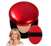 Cushion Foundation Full Coverage for Mature Skin, 24 Hours Durable Luster & 72 Hours Glass Skin Effect, Lightweight Hydrating Formula with SPF, Waterproof & Sweatproof, Portable (04#)