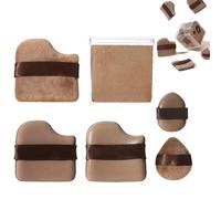 Cushion Foundation Puff, Mini Makeup Sponge, 6PCS Makeup Puff, Chocolate Color Quick Makeup Foundation Puff Set, Marshmallow & Flocked Thumb Puff, Wet and Dry