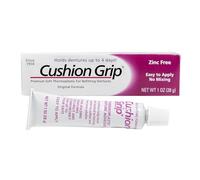 Cushion Grip Thermoplastic Denture Adhesive 1oz-Extra Strong Hold Up to 4 Days, Unmatched Strength, Waterproof & Zinc Free, Relieves Sore Gums, Comfortable Refit, Long Lasting, Acts as Soft Reliner