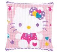 CUSHION H/KIT PASTEL - Cross Stitch Kit: Cushion: Hello Kitty: Pastel - Vervaco Groves & Thames Clear One Size