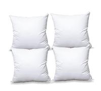 Cushion Inner Pads (Pack of 4), 40 x 40 cm (16" x 16") Cushion Stuffer Inserts, Hollowfibre Square Pillows (White)