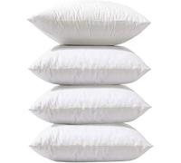 Cushion Inner Pads (Pack of 4), 65 x 65 cm (26" x 26") Cushion Stuffer Inserts, Hypoallergenic Bounce Back, Hollowfibre Square Pillows (White)