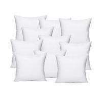 Cushion Inserts 50cm x 50cm (20x20 Inch) - Pack of 10 Hypoallergenic Pillow Inserts, 100% Pure White Hollowfibre Fill, Soft and Supportive Square Throw Pillow Inserts for Sofa, Bed, Couch, Home Décor