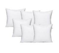 Cushion Inserts 50cm x 50cm (20x20 Inch) - Pack of 6 Hypoallergenic Pillow Inserts, 100% Pure White Hollowfibre Fill, Soft and Supportive Square Throw Pillow Inserts for Sofa, Bed, Couch, Home Décor