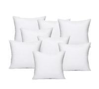 Cushion Inserts 50cm x 50cm (20x20 Inch) - Pack of 8 Hypoallergenic Pillow Inserts, 100% Pure White Hollowfibre Fill, Soft and Supportive Square Throw Pillow Inserts for Sofa, Bed, Couch, Home Décor