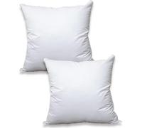 Cushion Inserts Pads (Pack of 2) 45 x 45 cm (18x18 Inches) - White Hollowfibre Bounce Back Cushion Inner - Plump Square Cushion Pads for Sofa, Couch & Decorative Pillow Fillers - Made in UK
