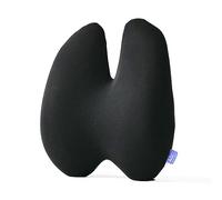 Cushion Lab Extra Dense Lumbar Pillow - Patented Ergonomic Multi-Region Firm Back Support for Lower Back Pain Relief - Lumbar Support Cushion w/Strap for Office Chair, Car, Sofa, Plane - Black