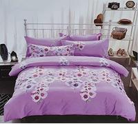 cushion mania Duvet Cover Set with Pillowcases - Soft 90 GSM Microfibre Quilt Cover Bedding, Lightweight & Machine Washable (Orchid Purple, Double)