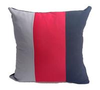 cushion mania Large Set of 4 Three-Tone Scatter Cushions with Covers - Modern Decorative Sofa & Bed Pillows - Soft & Comfortable Cushion Set for Living Room & Bedroom (Black/Red/Grey)