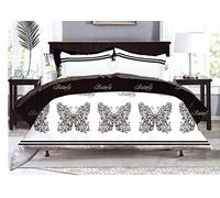 cushion mania Luxury Duvet Cover Set with Pillowcases Modern Quilt Bedding Set Soft Microfibre Reversible Design for Bedroom (Butterfly, King Size)