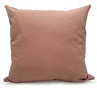 cushion mania Waterproof Cushion or Cover Durable Plain Garden Furniture Seat Pad, Weather Resistant Pillow for Patio, Conservatory, Indoor & Outdoor Seating (21"x21" Filled cushion, Soft Pink)