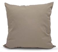Cushion Mania Waterproof Outdoor Cushion or Cover - Durable Plain Garden Furniture Seat Pad, Weather Resistant Pillow for Patio, Conservatory, Indoor & Outdoor Seating (21"x21" Filled cushion | Beige)