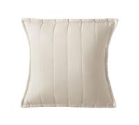 Silentnight Supersoft Quilted Cushion - Stylish Soft Touch Super Comfy Bed Sofa Cushion - Retain Shape Filled with Bouncy Fibres - Removable Machine Washable Cover and Non-Iron Fabric 45x45cm, Natural