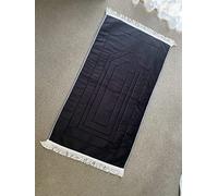 Cushion Padded Prayer Mat, Namaz Rug (120cm x 80cm) Prayer Mat ,Thick prayer/Namaz mat / Padded Rug 2cm thick (Black)