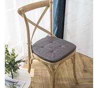 Cushion Pads for Kitchen Chairs 2-Pack with Ties 16 x 17 Thick Non-Deforming Seat Cushions for Dining Room Chairs Country Style Chair Pads for Comfort and Support