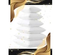 Cushion Pads Virgin Hollow Fibre Filled/Inserts/Scatters 16x16 to 24x24 OR 40x40 CM to 60x60 CM, Pack of 2 and Pack of 4 (4, 16x16 inches)