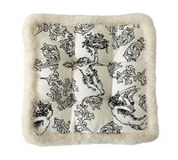 cushion， Vintage Classic Pattern With Non-Slip Tie|Thick PP Cotton Filling|Breathable Soft Pads For Wheelchair(White)