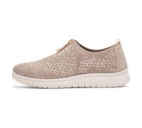 Cushion Walk Astrid Womens Beige Zip Up Knit Shoe - Size 5 UK - Beige