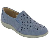 Cushion-Walk Casual Leisure Womens Slip On & Touch Strap Perforated Shoes UK 3-8 (UK 5 / EU 38, Tiffany- Beige)