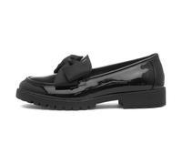Cushion Walk Hanoi Womens Black Patent Bow Loafer