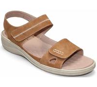 Cushion Walk Ladies Touch Close Wedge Sandals, Open Toe Slingback, Faux Leather, Lightweight Summer Comfort Shoes (Tan, UK Footwear Size System, Adult, Women, Numeric, Medium, 6)