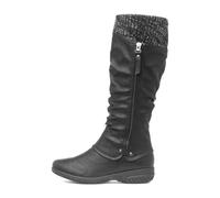 Cushion Walk Leah Womens Black High Leg Boot - Size 8 UK - Black