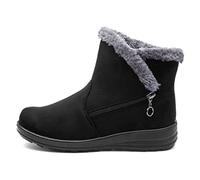 Cushion Walk Olivia Womens Black Faux Fur Boot - Size 4 UK - Black