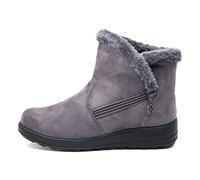 Cushion Walk Olivia Womens Grey Faux Fur Boot - Size 5 UK - Grey