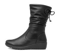 Cushion Walk Roosker Womens Black Wedge Boot - Size 3 UK - Black