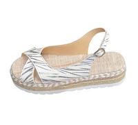 cushion walk sandals Sandals for Women uk Wedge Wide Fit Adjustable Ankle Strappy Open Toe Chunky Beach Summer Shoes Casual Platform Orthopedic lightning.deals+of the day today sale Beige 6.5