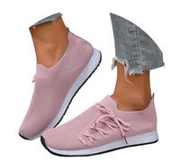 Cushion Walk Shoes for Women,Ladies Shoes Pink Size 5.5 Lightweight Casual Soft Sole Mesh Breathable Tennis Trainers Plantar Fasciitis Memory Foam Wide Fit Fashion Walking Running Hiking Sneakers