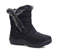 Cushion Walk Thermo-Tex Fur Lined Womens Snow Boots Ladies Snug Warm Fashion Ankle Boots Size 3-8 (4 UK, Black.)
